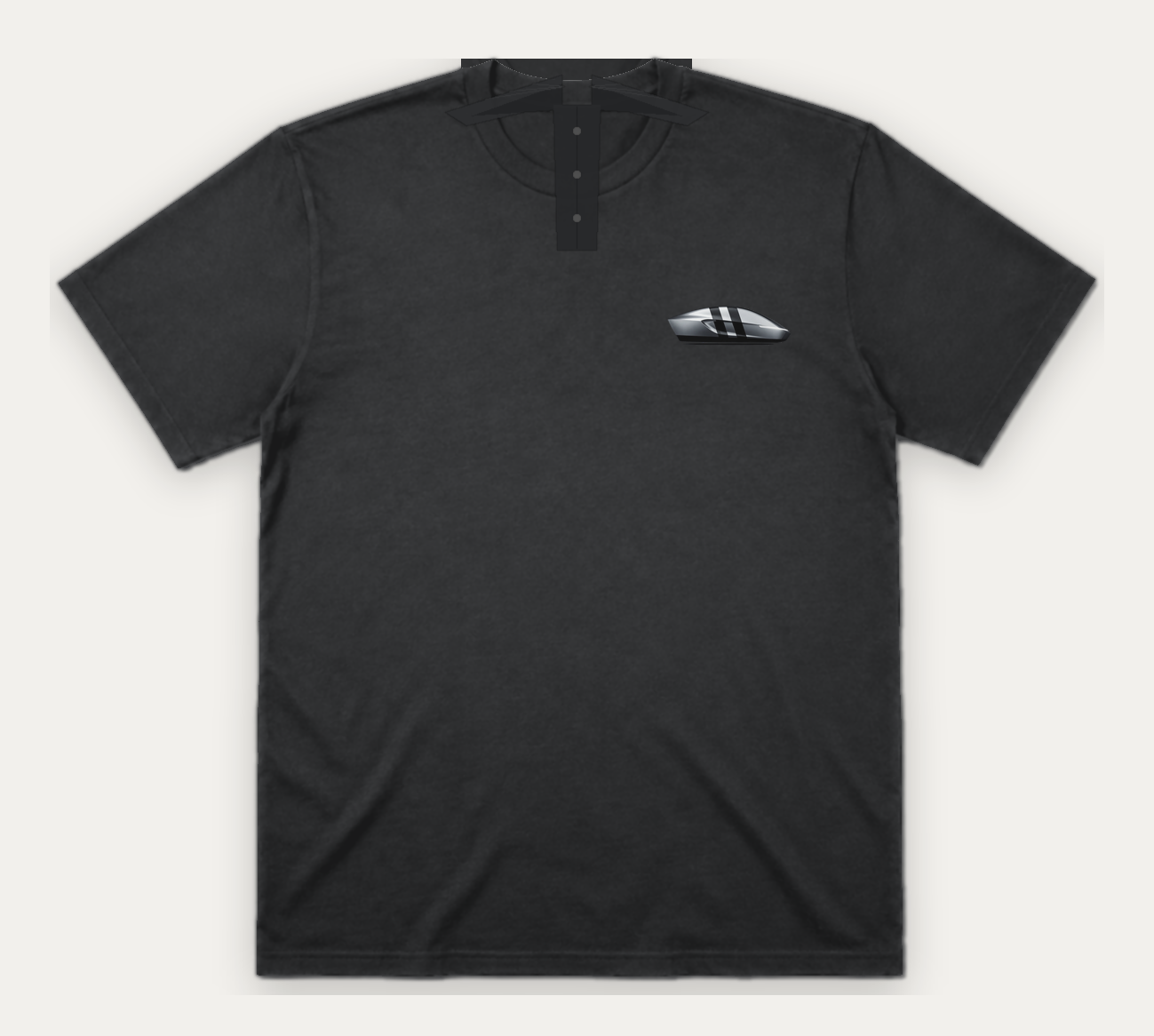 Black polo, elevn logo embroidered on left chest
