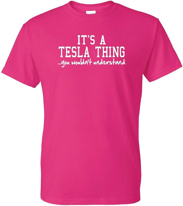 Tesla Thing pink tee
